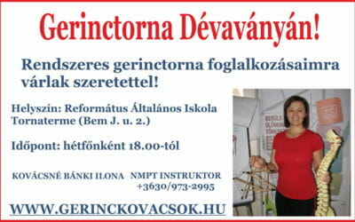 Csoportos gerinctorna foglalkozások indultak Dévaványán